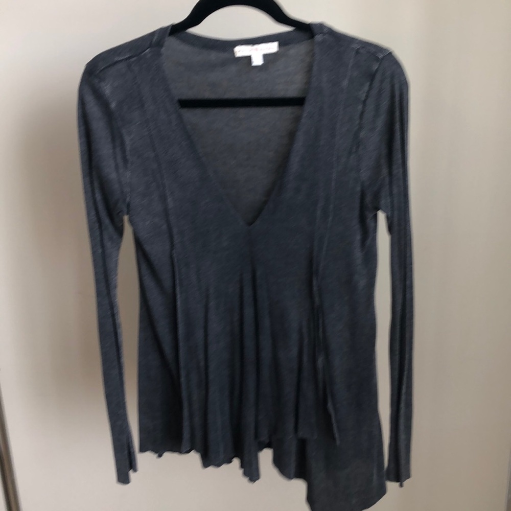 Evereve Long Sleeve Draping Front Top